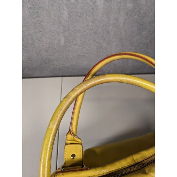 Kate Spade Women's Yellow Leather Hampton Road Satchel Handbag - Picture 4 of 8